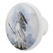 Klassiek Grieks Athena standbeeld - decoratief Keramische Knop (Rechts)