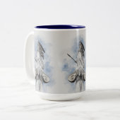 Klassiek Grieks beeld Athena 2-tone koffie Mok (Voorkant links)