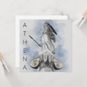 Klassiek Grieks beeld Athena Kaart – Elegant (Voorkant / Achterkant in situ)