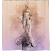 Klassiek grieks beeld van Apollo Douchegordijn (Voorkant)