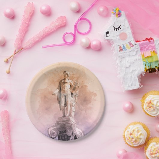 Klassiek grieks beeld van Apollo Papieren Bordje (Feest)