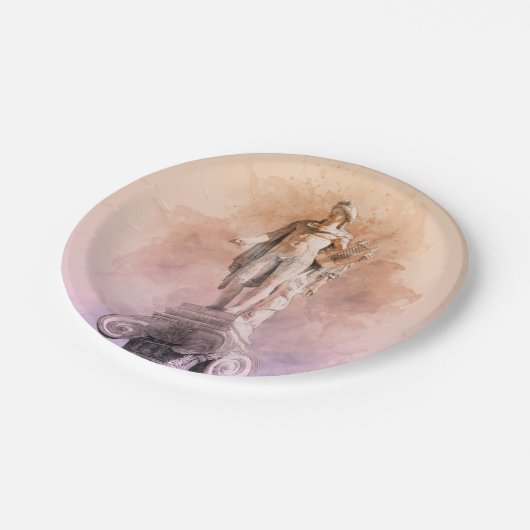 Klassiek grieks beeld van Apollo Papieren Bordje (Gekanteld)