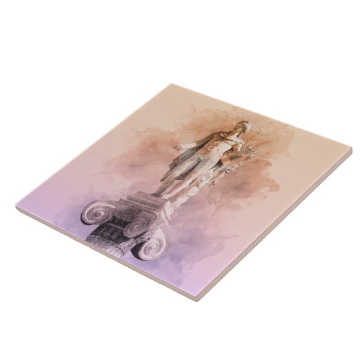 Klassiek grieks beeld van Apollo Tegeltje (Zijkant)