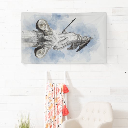 Klassiek Grieks standbeeld Athena Banner – Elegant (Insitu)