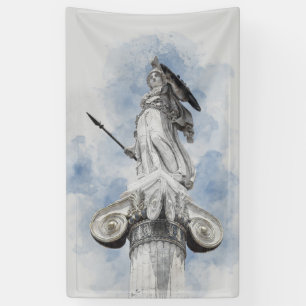 Klassiek Grieks standbeeld Athena Banner – Elegant