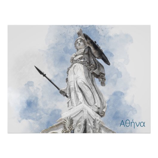 Klassiek Grieks standbeeld Athena Fotoprint – Tijd Foto Afdruk (Voorkant)