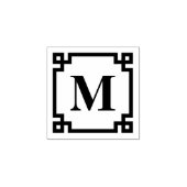 Klassiek Grieks Zeer belangrijk Grensmonogram Rubberstempel (Afrduk)