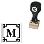 Klassiek Grieks Zeer belangrijk Grensmonogram Rubberstempel (Gestempeld)