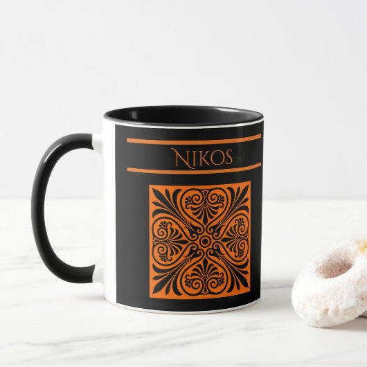 Klassiek Griekse Gepersonaliseerde  Mok (Met donut)
