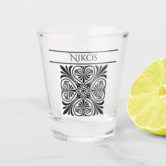 Klassiek Griekse Gepersonaliseerde  Shot Glas (Voorkant)