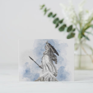 Klassiek griekstandbeeld Athena Aankondigingskaart