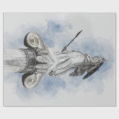 Klassiek griekstandbeeld Athena Cadeaupapier (Vlak)