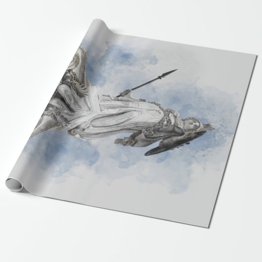 Klassiek griekstandbeeld Athena Cadeaupapier (Uitgerold)
