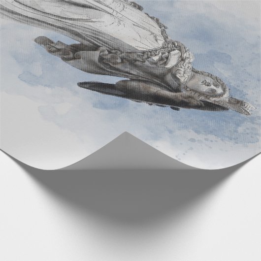 Klassiek griekstandbeeld Athena Cadeaupapier (Hoek)