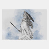 Klassiek griekstandbeeld Athena Inpakpapier Vel (Voorkant)
