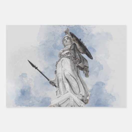 Klassiek griekstandbeeld Athena Inpakpapier Vel (Voorkant)