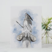 Klassiek griekstandbeeld Athena Kaart (Staand voorkant)