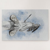 Klassiek griekstandbeeld Athena Legpuzzel (Horizontaal)