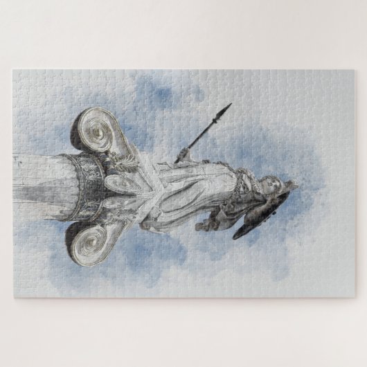 Klassiek griekstandbeeld Athena Legpuzzel (Horizontaal)