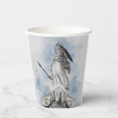 Klassiek griekstandbeeld Athena Papieren Bekers (Voorkant)