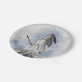 Klassiek griekstandbeeld Athena Papieren Bordje (Gekanteld)