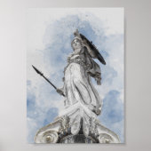 Klassiek griekstandbeeld Athena Poster (Voorkant)