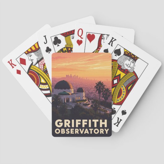 Klassiek Griffith-observatorium Los Angeles Zonson Pokerkaarten (Achterkant)
