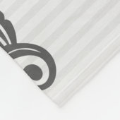 Klassiek Grijs Acanthus Blad Monogram Elegante Str Fleece Deken (Hoek)