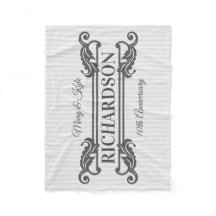 Klassiek Grijs Acanthus Blad Monogram Elegante Str