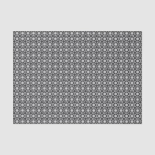 Klassiek grijs cirkelpatroon tissuepapier (Voorkant)