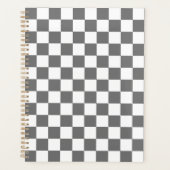 Klassiek grijs dambord planner (Voorkant)