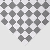 Klassiek grijs dambordpatroon tissuepapier (Detail)