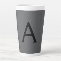 Klassiek grijs eenvoudig monogram naam initiaal