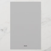 Klassiek grijs elegant minimalistisch handschrift briefpapier (Achterkant)
