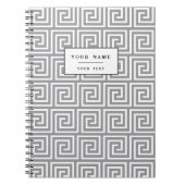 Klassiek grijs en wit Grieks Zeer belangrijk Patro Notitieboek (Voorkant)