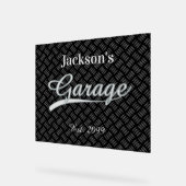 Klassiek Grijs Garage Acryl teken Bord (Hoek)