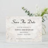 Klassiek grijs marmer Bewaar de datum Save The Date (Staand voorkant)