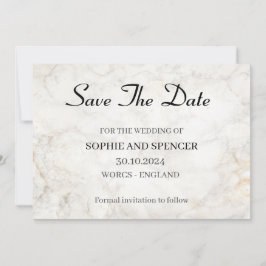 Klassiek grijs marmer Bewaar de datum Save The Date