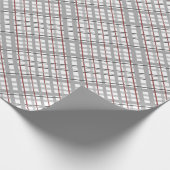 Klassiek grijs Tartanpatroon Cadeaupapier (Hoek)