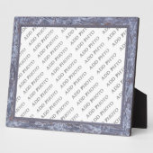 Klassiek grijsblauw Lijst toevoegen Foto Plaque Fotoplaat (Zijkant)