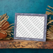 Klassiek grijsblauw Lijst toevoegen Foto Plaque Fotoplaat (Zijkant)