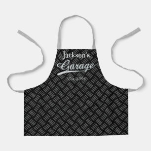 Klassiek grijze garage aprons voor kinderen en vol schort