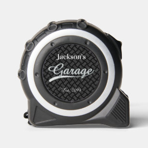 Klassiek grijze garage gepersonaliseerde meetlint rolmaat