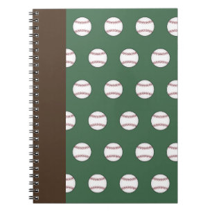 Klassiek groen baseball notitieboek 