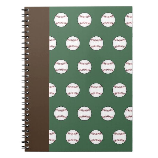 Klassiek groen baseball notitieboek  (Voorkant)