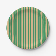 Klassiek groen beige gestreepte feestpapier