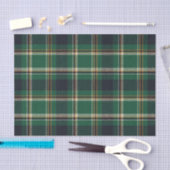 Klassiek groen blauw geel geruit tissuepapier (Craft)