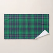 Klassiek groen-blauw geruit bad handdoek (Handdoek)