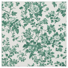Klassiek groen bloemmotief Toile Stof
