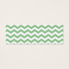 Klassiek groen chevron zigzag-patroon met zwarte k mini visitekaartjes